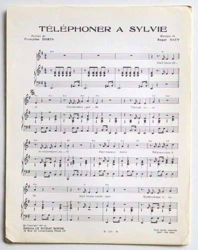 Partition vintage sheet music
